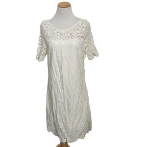 Sundance Catalog Imperial Crochet Eyelet Dress